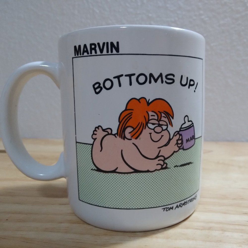 Vintage Hallmarkย Marvin Baby Bottoms Up CoffeeโMug Cup